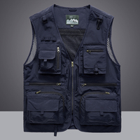 Kamizelka kamizelka męska multi-pocket klasyczny męski bezrękawnik Outdoor fotograf kurtki wędkarskie 5XL kamizelka ubrania podróżne 1